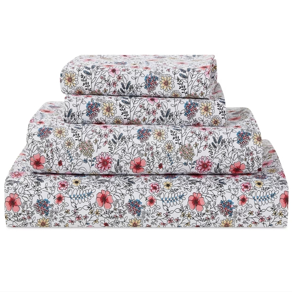 NWT Fairfield Square Cooling King Sheet Set Floral
